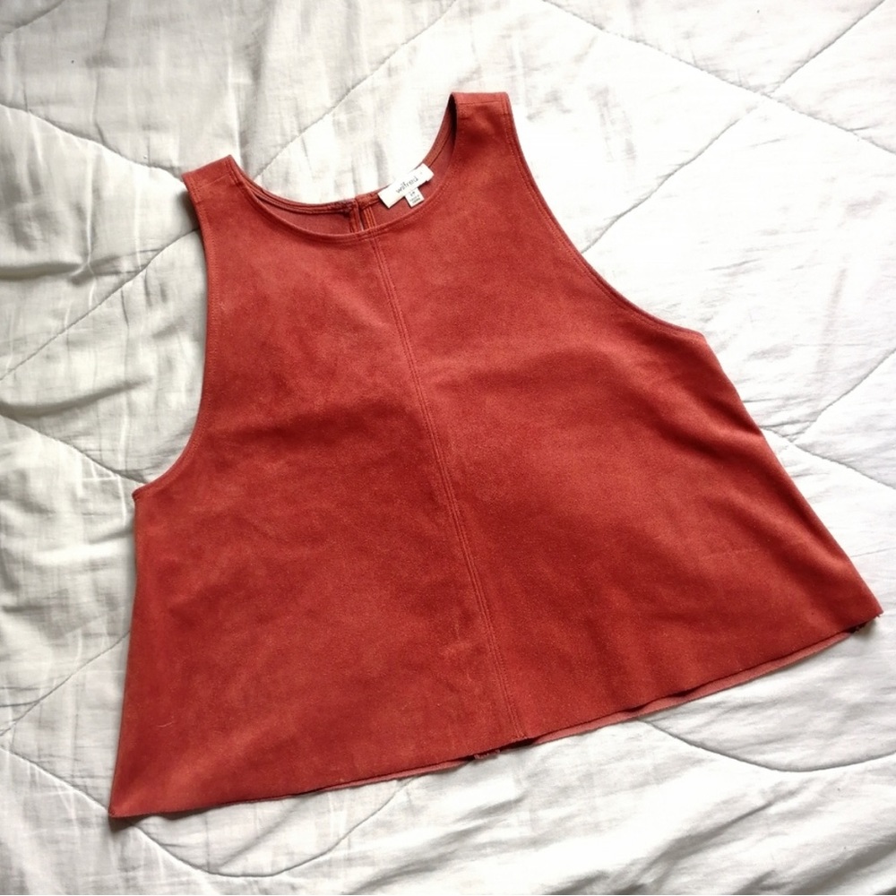 WILFRED rust vegan suede octave sleeveless blouse
